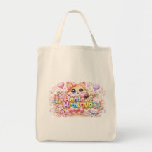 Mignon Kawaii Fabriqué Avec Amour Chat Nom Pastel