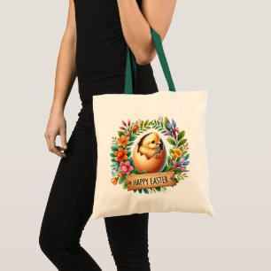 Tote Bag Mignon poussin de Pâques joyeux