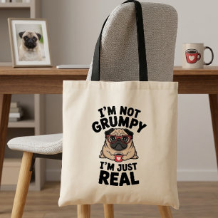 Tote Bag Mignon Pug Grincheux Antisocial Sarcastic Amoureux