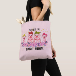 Tote Bag mignonne amatrice de porc au lard