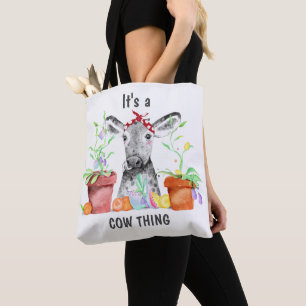 Tote Bag Mignonne c'est une vache