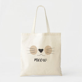 Tote Bag Mignonne chat face miow