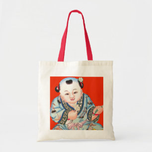 Tote Bag Mignonne Chinois rire bon bouddha de chance sur ro