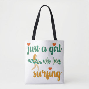 Tote Bag Mignonne citation estivale Juste une fille qui aim