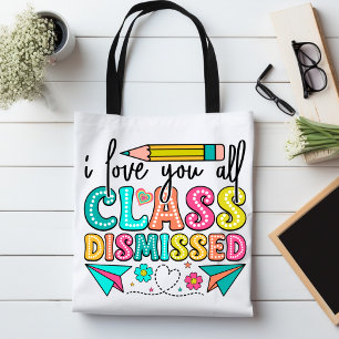 Tote Bag Mignonne Enseignant Appréciation Amusante Colorée
