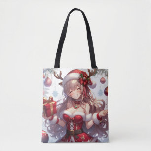 Tote Bag mignonne fille de Noël anime