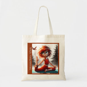 Tote Bag Mignonne fille méditation fitness yoga guérison vi