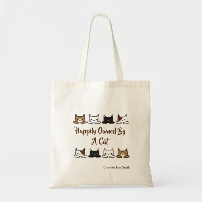 Tote Bag Mignonne "Heureusement Possédé Par Un Chat" (Devant)