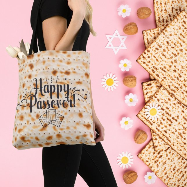 Tote Bag Mignonne Matzah Jour juif Bonne Pâque (Créateur téléchargé)