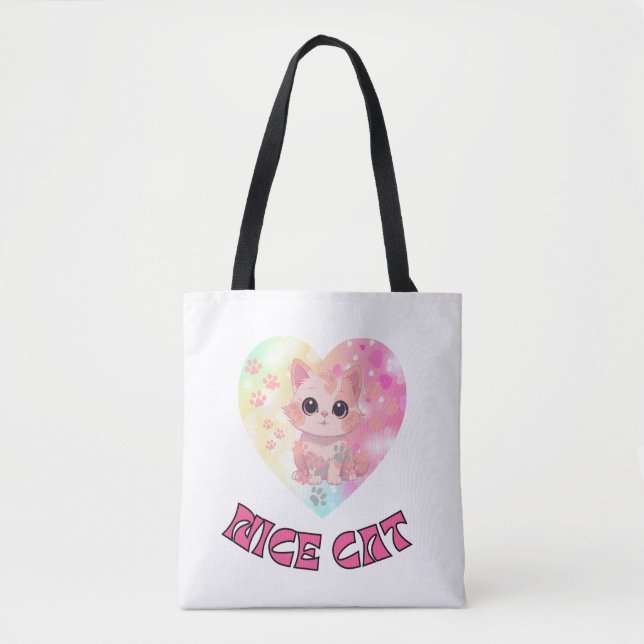Tote Bag Mignons yeux de chat (Devant)