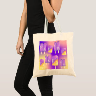 Tote Bag Mikitiez été arc-en-ciel popsicle or violet