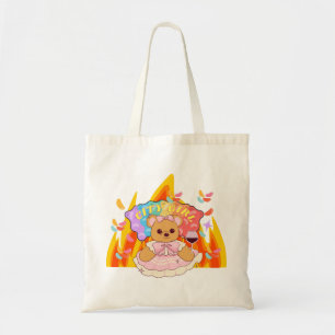 Tote Bag Mikitiez été en peluche d'ours gelée feu de vin ro