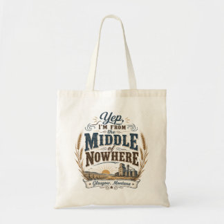 Tote Bag Milieu de nulle part Glasgow Montana Rustique 