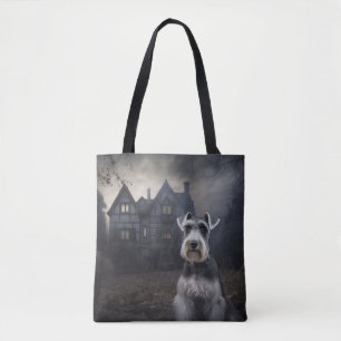 Tote Bag Miniature Schnauzer Halloween Épouvantable