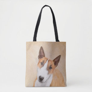 Tote Bag Miniature Taureau Terrier Peinture - Joli Original