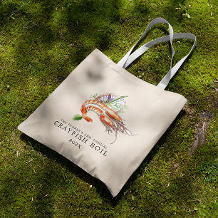Tote Bag Minimal Crawfish Boil  