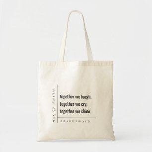 Tote Bag Minimal moderne simple ensemble Bridesmaid Cadeau