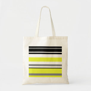 Tote Bag Minimalisme Bandes Jaunes et Noires