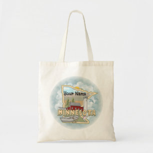 Tote Bag Minnesota Lighthouse nom personnalisé