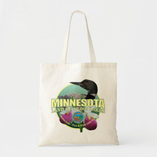 Tote Bag Minnesota State Bird & Flower