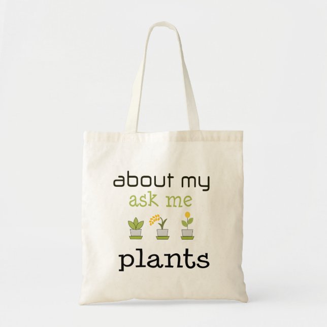 Tote Bag m'interroger sur ma chemise plante (Devant)