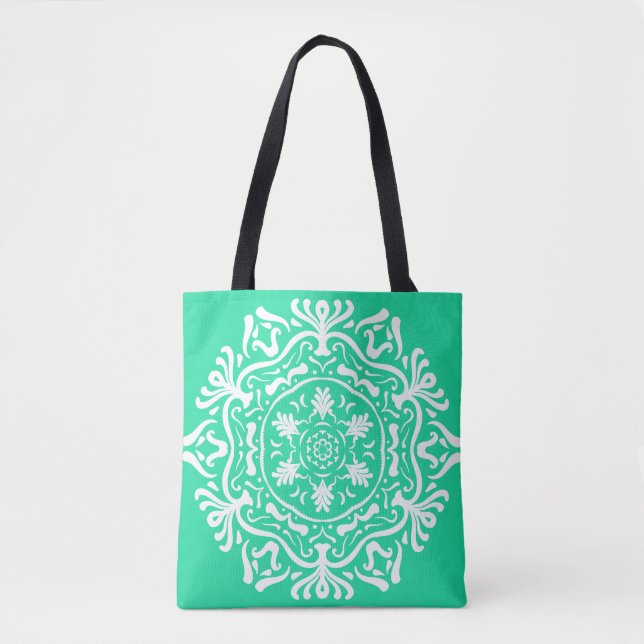 Tote Bag Minty Mandala (Devant)