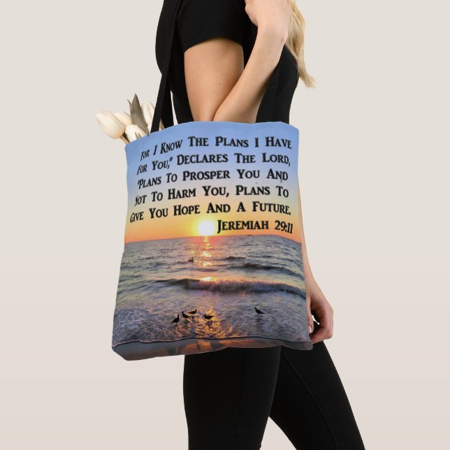 TOTE BAG MISE EN LIGNE DE JEREMIAH 29:11 SCELER (De près)