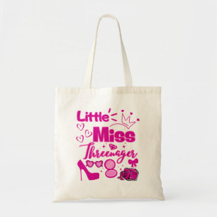 Tote Bag Miss Threenager 13 Birthday Girls Salon Spa Maquil
