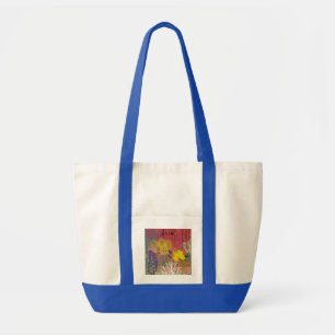 Tote Bag mit abstrakter Flora  Tragetasche