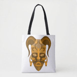 TOTE BAG MIT TRADITIONELLEM MASKDESIGN TASCHE