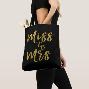 Tote Bag Mlle à Mme Fête des mariées Party Gold Foil