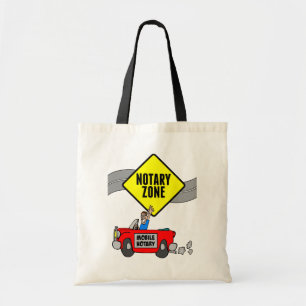 Tote Bag Mobile Noir Zone Route Jaune Signal Voiture Sport 
