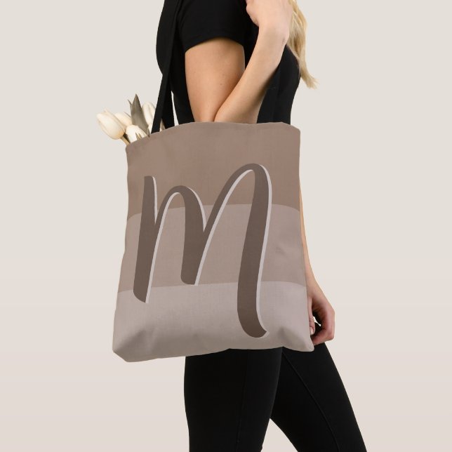 Tote Bag Mocha Color Blocs Monogramme (De près)
