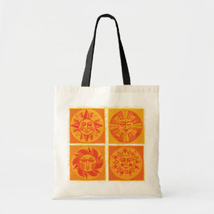 Tote Bag Mod Sun Face Orange Fourre-tout + Beach Bag
