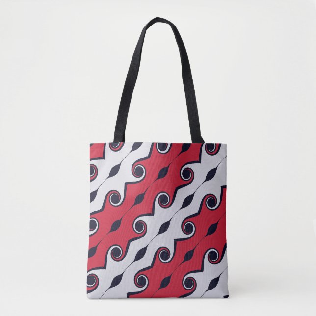 Tote Bag Mode Abstrait Motif à torsion (Devant)