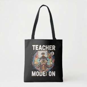 Tote Bag Mode Enseignant : ACTIVÉ – Dessin de chouette prof