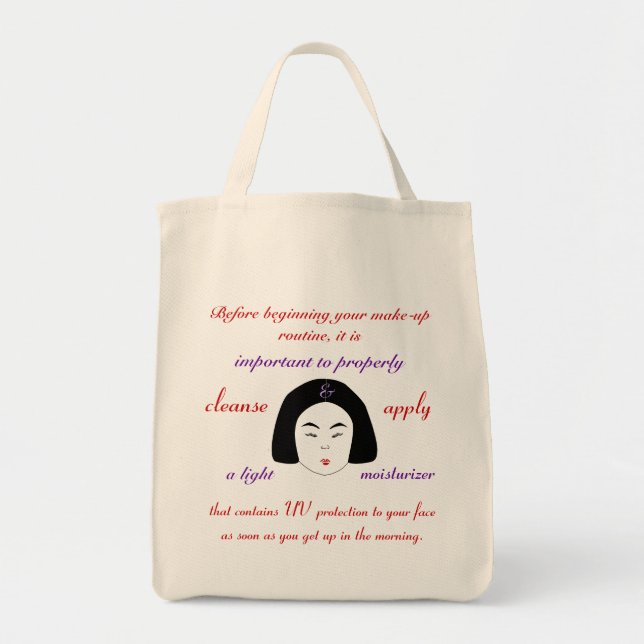 Tote Bag Mode maquillage quotidien haut de gamme Routine bi (Devant)
