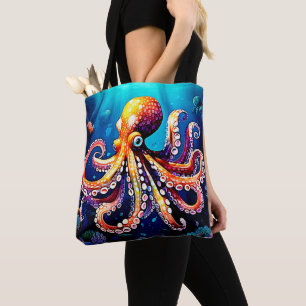 Tote Bag Mode Octopus coloré