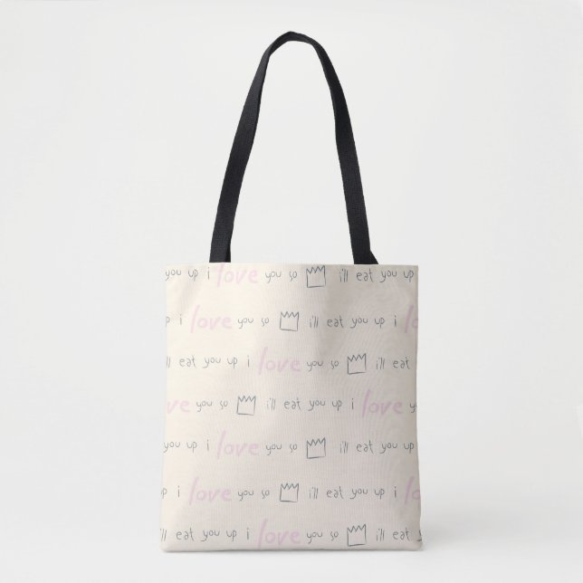 Tote Bag Modèle de citation des Où sont les monstres (Devant)