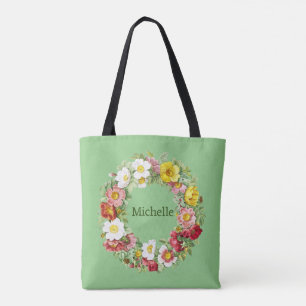 Tote Bag Modèle de germes floraux au printemps
