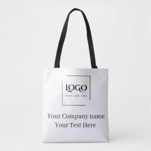 Tote Bag Modèle de logo personnalisé élégant