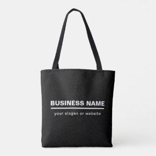 Tote Bag Modèle de nom d'entreprise moderne gras B&W