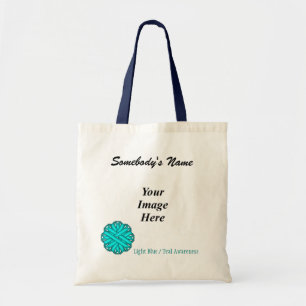 Tote Bag Modèle de ruban bleu/Turquoise de Fleur Lt par K Y