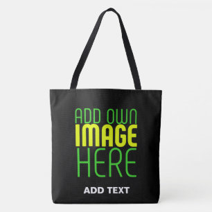 TOTE BAG MODÈLE DE TEXTE D'IMAGE NOIRE SIMPLE ET MODERNE