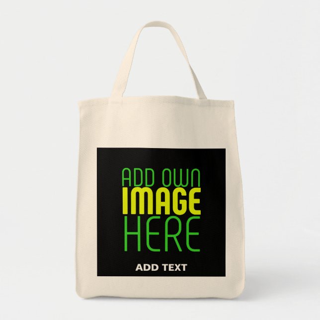 TOTE BAG MODÈLE DE TEXTE D'IMAGE NOIRE SIMPLE ET MODERNE (Devant)