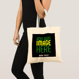 TOTE BAG MODÈLE DE TEXTE D'IMAGE NOIRE SIMPLE ET MODERNE