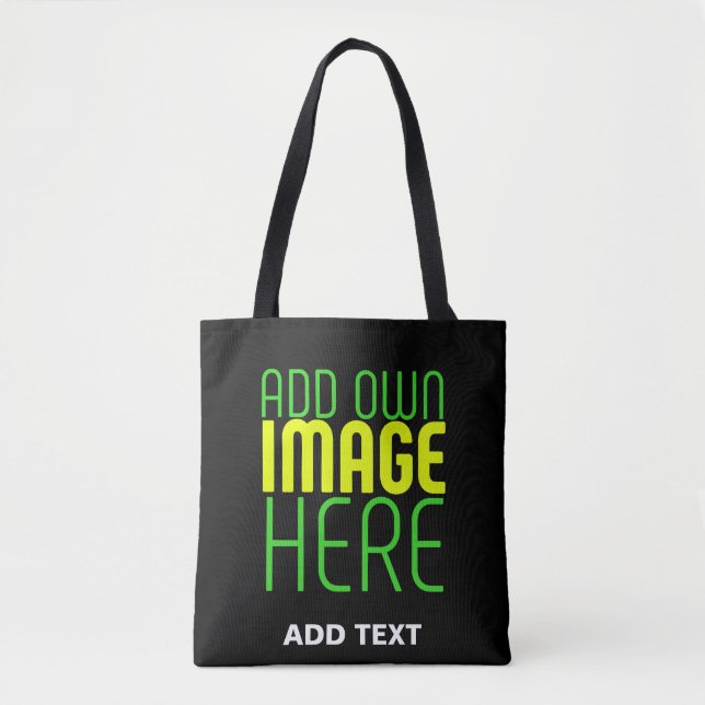 TOTE BAG MODÈLE DE TEXTE D'IMAGE NOIRE SIMPLE ET MODERNE (Devant)