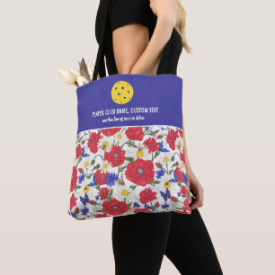 Tote Bag Modèle floral coloré Pagaie à bille personnalisée
