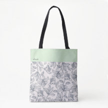 Modèle floral de nom personnalisé
