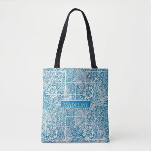 Tote Bag Modèle floral Vintage bleu et blanc